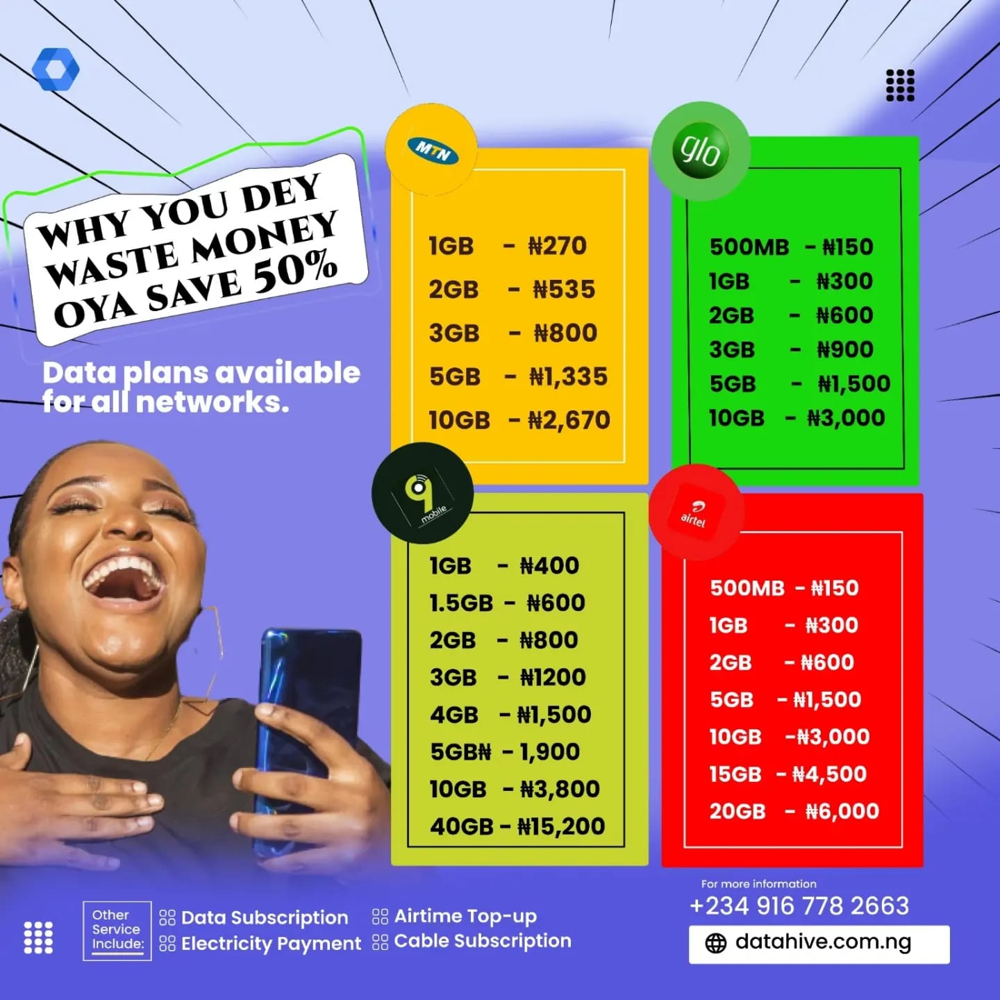 Get the cheapest internet data bundles at very affordable prices!