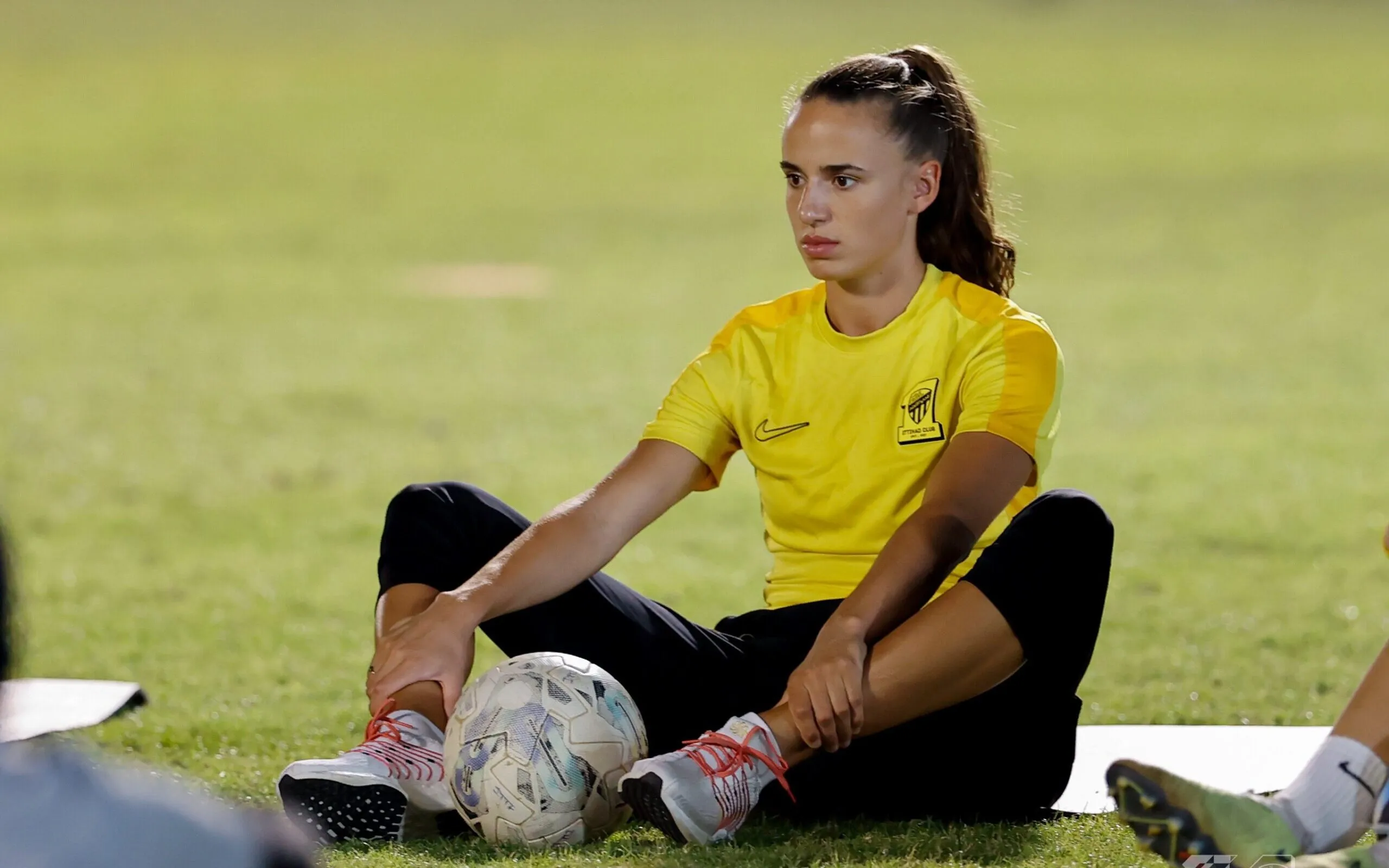 Footballer Ashleigh Plumptre on the field